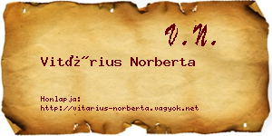Vitárius Norberta névjegykártya